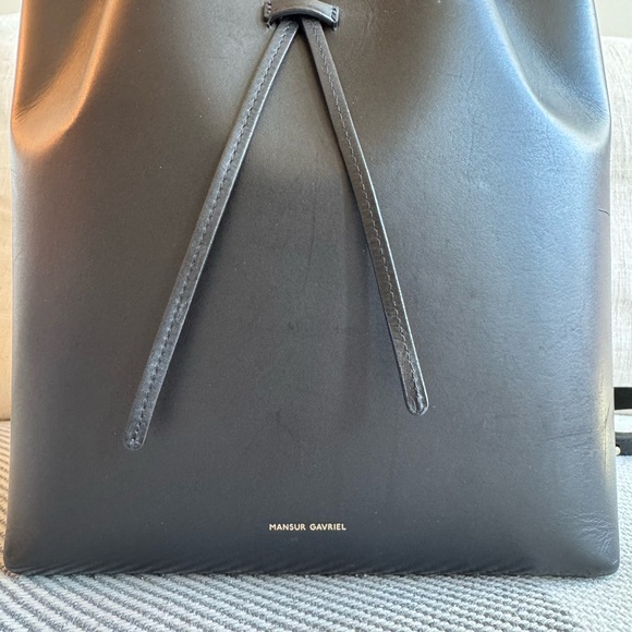 Mansur Gavriel Classic Backpack, Black / Red, regular size - Picture 2 of 13